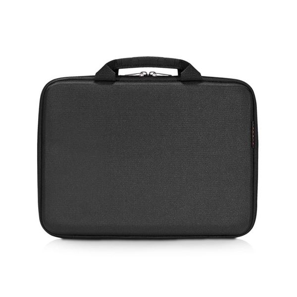EVERKI EVA Hard Shell 11.7'', with High-Density Memory Foam to Protect Chromebooks/Laptops up to 11.7''. Includes Hook & Loop Strap for Added Protection. Dual handles for Easier Carrying. Black Colour.