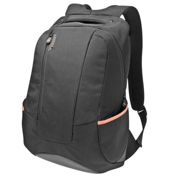 EVERKI Swift Laptop Backpack 17'' Elastic Snug-Fit laptop compartment Large interior zippered pocket. Quick access zippered outer pocket