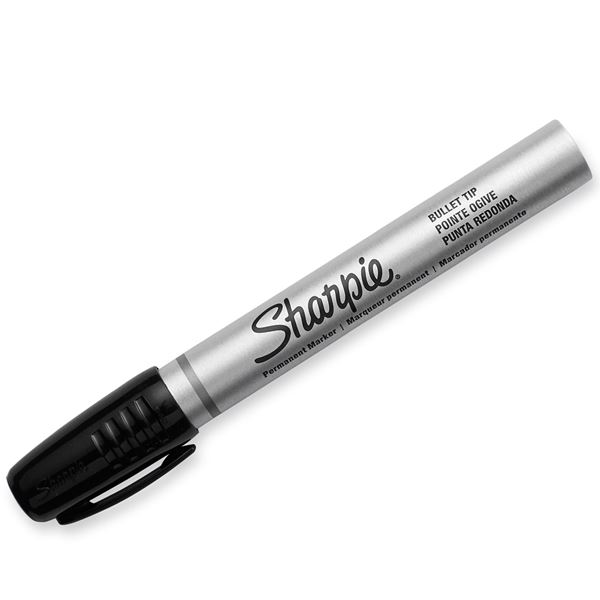 Sharpie  2-Pack Metal Permanent Marker with Durable Bullet Tip. Tough, Durable, & Built for the Craftsmen. Bold Ink Marks on Wet & Oily Surfaces. Quick-drying Ink. Line Width: 1.5mm