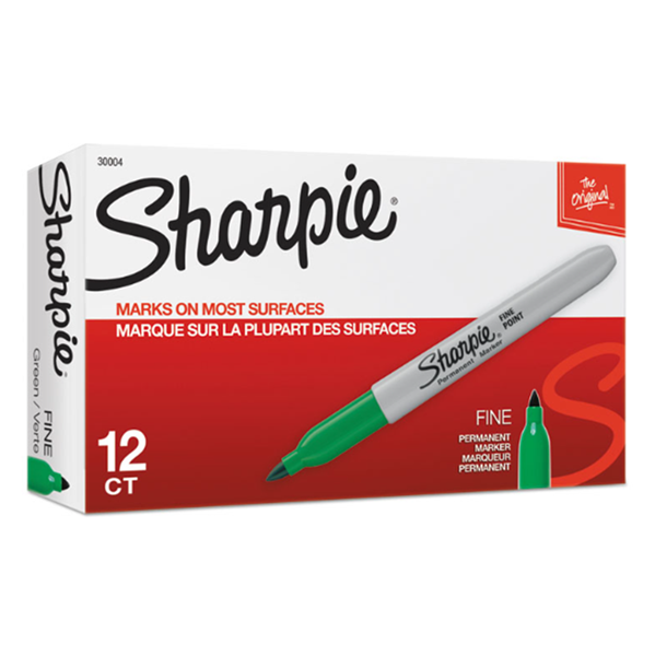 Sharpie Fine Point Permanent Marker Green 30004 - (MOQ 12)