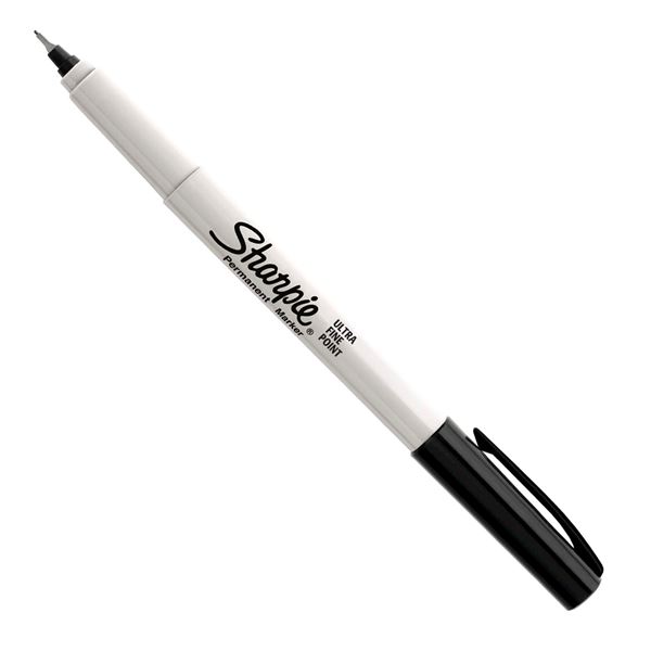 Sharpie Ultra Fine Point (MOQ 12) Permanent Black Colour Marker. Permanent on most Surfaces. Quick Drying, Fade & Water-resistant Ink. Precise, Narrow Tip for Extreme Control. Non-toxic.