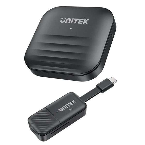 UNITEK USB-C Wireless HDMI Extender Kit. Supports Res up to 1920x1080@60Hz, Transmit up to 50m, Plug & Play, Supports Android OS/Windows OS/iOS /Mac OS.