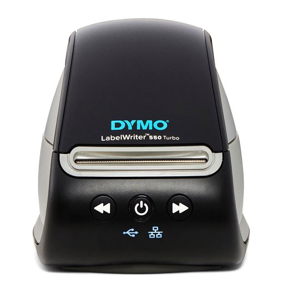 DYMO LabelWriter 550 Turbo Label Printer. Print up to 71  Labels per Minute, Customize Print Address Name Badges, File Folder, Barcode Labels.For PC & MAC, 300 x 300 DPI, No Keyboard.