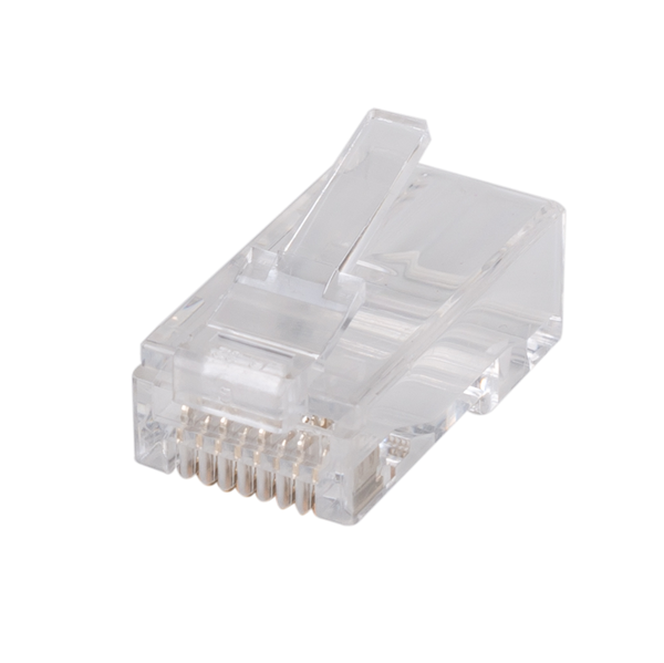DYNAMIX Cat6 RJ45 Plug 100pc Jar, 8P8C 2 Piece Modular Plug. 50 Micron. Compatible with Stranded and Solid Cable.