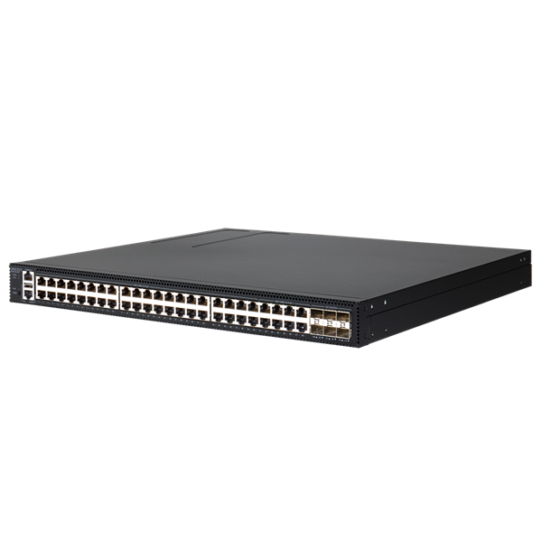EDGECORE 48 Port Managed L2+/L3 Lite PoE Gigabit  Ethernet Switch with 6 x SFP28 25G Uplink Ports. IPv6 Management. 90 Watts PoE++.