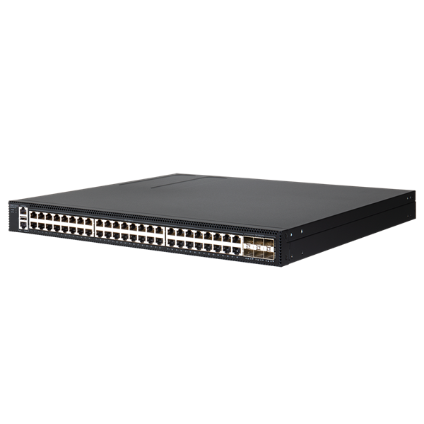 EDGECORE 48 Port Managed L2+/L3 Lite Gigabit  Ethernet Switch with 6 x SFP28 25G Uplink Ports. IPv6 Management.