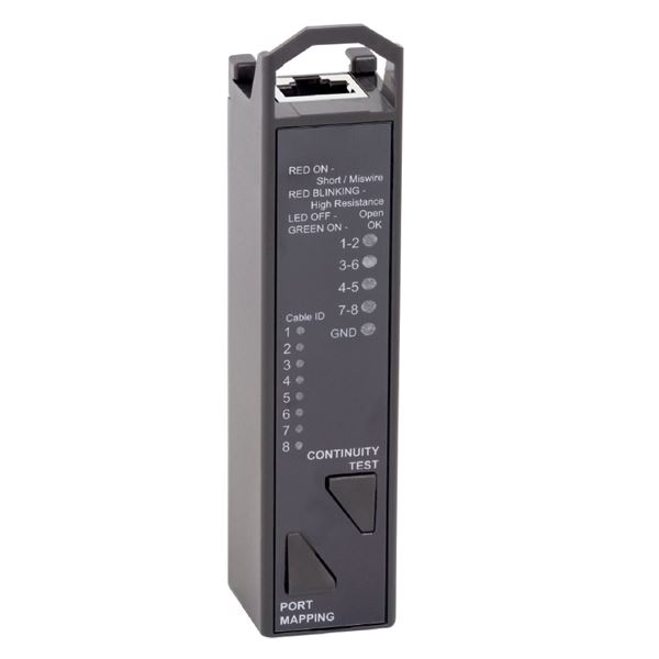 DYNAMIX 3-in-1 Continuity, Resistance and Port Mapping RJ45 Network Cable Tester. Includes Remote, Port ID, Coupler and Patchcord.