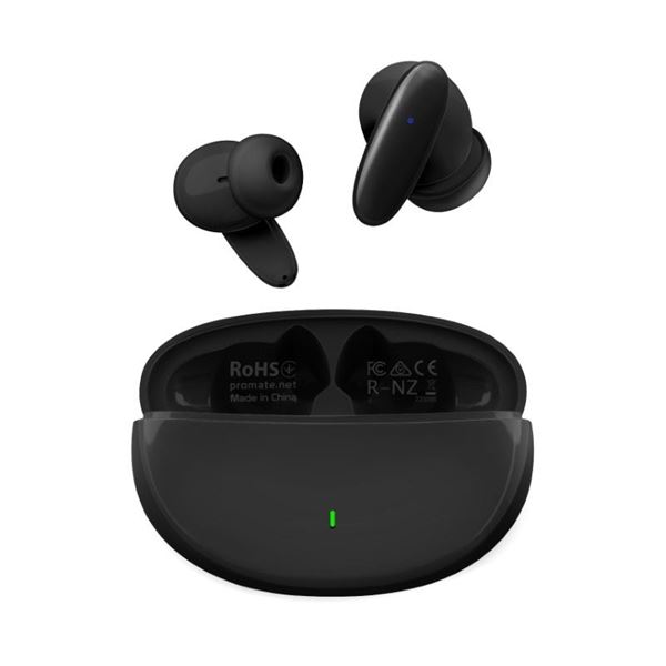 PROMATE In-Ear HD BT Earbuds with Intellitouch & 230mAh Charging Case. Ergonomic Fit, up to 5-Hour Playback, 2x 40mAh Earphone Battery, Water Resistant, Auto STOCK CLEARANCE SAVE UP TO 30%