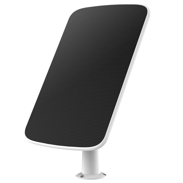 EZVIZ Solar Charging 6W Panel for Battery-Operated Cameras. Weather Proof IP65, Delivers 6.2W, Adjustable Mounting Bracket & Screw Kit, Micro USB Connector. Includes 4M Cable & USB-C Adapter