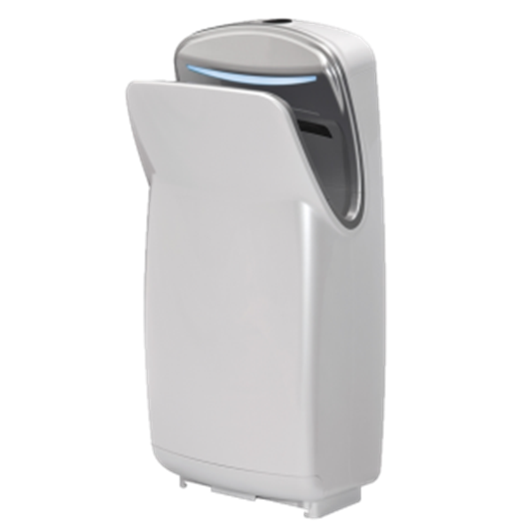 JETDRYER Executive 2 1000W Hygienic Auto-Sensing Hand Dryer. Dries Hands in 10 Seconds. HEPA Filter, Quiet 70dBA, 20 Seconds Auto-shut Off, Removable Drip Collection Tray. White Colour.