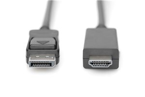 Digitus 2M DisplayPort 1.1 Source to HDMI Monitor v1.4 cable, Male to Male</br>Only works from DP source to HDMI monitor. Not other way around.