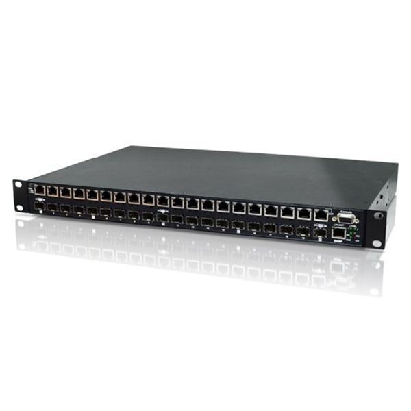 CTC UNION 20 Port Managed SFP Patching HUB. Converts 100/1000Base-FX Ethernet copper to 100 & 1000Mbps SFP fibre. With SNMP and Web-base management for remote CLEARANCE SALE