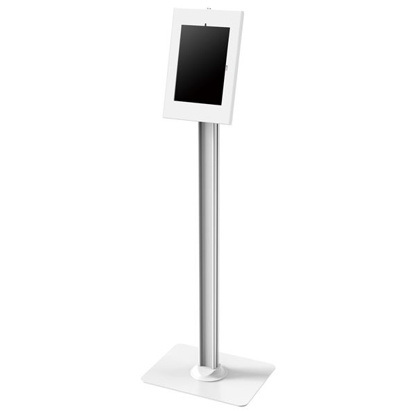 BRATECK Anti-Theft Enclosed Free Standing Tablet Display Kiosk Black Anti-skid Pad Prevent Scraches, VESA Compatible. Compatible with Most 9.7” to 11” Tablets, iPad 5, iPad Pro,IPad Air 10.5",10.9. White