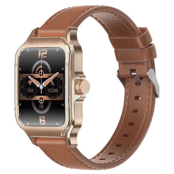 PROMATE IP68 Smartwatch with 1.78" Curved AMOLED Display & BT Calling Fitness Tracker, Pedometer, Blood Presure Prediction, Heart Rate Real Time, Smart Notifications, Over 100 Customized Watch Faces. Gold