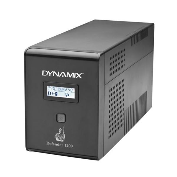 DYNAMIX Defender 1200VA (720W) Line Interactive UPS, 3x NZ Power Sockets with Surge+Battery Backup, 3x NZ Power Sockets with Surge 936J LCD Status Display. MAY PROMO Includes FREE Power Bank
