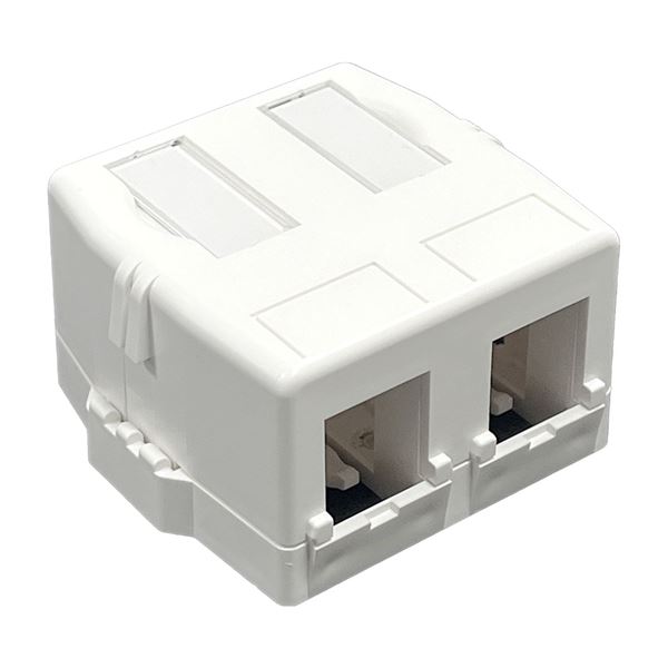 DYNAMIX 2 Port Unloaded Keystone Surface Mount Enclosure.