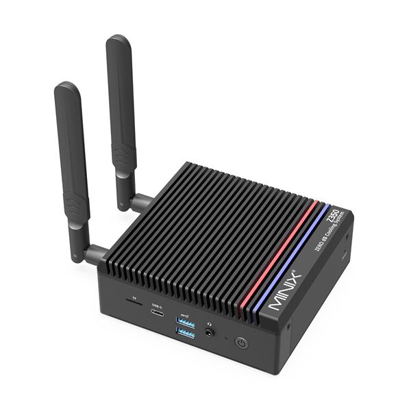 MINIX Neo Z350-0dB Intel Core i3-N350 Fanless Mini PC with Windows 11 Pro. 8 cores, 16GB RAM and 512GB SSD Storage. Dual Band Wi-Fi and Single Gigabit LAN. Supports 4k@60Hz via HDMI 2.1.