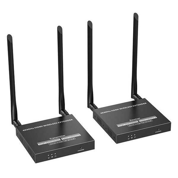 LENKENG 4K Wireless HDMI to HDMI Extender up to 4K@60Hz for 50m. Low Latency, Switchable Channel and IR Pass-trough.
