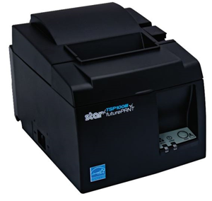 Bluetooth only, 203dpi, 250mm/sec, Max Paper Width 80mm, Internal Power Supply. Connects to one device at a time.