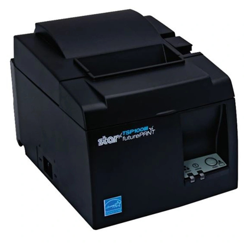 Bluetooth only, 203dpi, 250mm/sec, Max Paper Width 80mm, Internal Power Supply. Connects to one device at a time.
