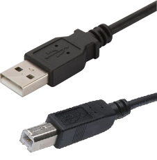 USB A plug <=> USB B plug </br>Molded housing </br>4-wire cable, double shielded, 2 x AWG24, 2 x AWG28 </br>UL2725 </br>USB 2.0 compliant