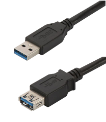 Connector 1: USB A, plug</br>Connector 2: USB A, jack</br>Hoods: molded</br>Shielding: double shielding</br>AWG: 28</br>Connector surface: nickel-plated</br>Colour cable: black</br>Packaging: DIGITUS Polybag
