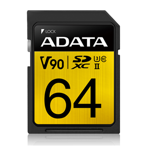 UHS II Speed Class 3
Speed Class 10
Video Speed V90
Sequential Read/Write: 290/260 MB/s
V90 video speed class: supports Ultra HD 8K, 4K,
3D, VR, and 360 degree video recording