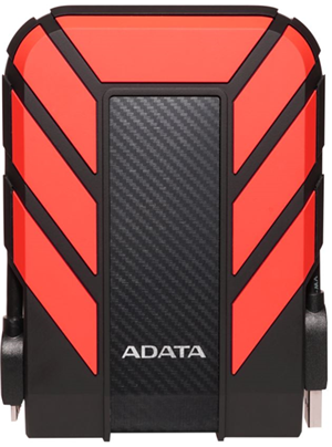 USB3.1 USB Type A, IP68 Rated, Red, 2TB, 2.5" External Hard Drive. 390g, 98.5x133.3x26.7</br>SMR technology - not suitable for backups or other heavy write workloads.