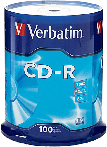 Verbatim CD-R media is tested and certified by leading 52X drive manufacturers. These high-grade discs deliver reliable recording even at blazing drive speeds, completing a full 700MB/80min recording in less than 2 minutes.