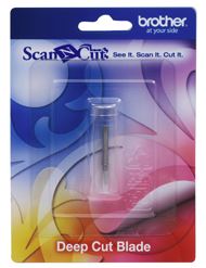 Deep cutter blade - Let the Deep Cut Blade do the hard work for you! This specially designed blade was made to cut thick materials like felt, denim and even leather. For use with ScanNCut Deep Cut Blade Holder (not included)