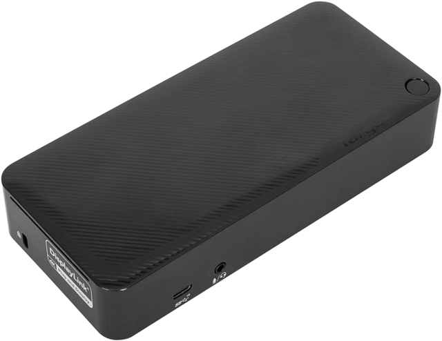 single and dual 4K UHD @ 60 Hz, 2x DisplayPort&trade; 1.2a, 2x HDMI 2.0, Power Delivery 3.0 up to 100W for USB-C hosts, 1 USB 3.2 Gen 2 Type-C (10 Gbps) port, 4 USB 3.2 Gen 1 Type-A ports (1 fast charging), 1 Gigabit Ethernet port, 1 3.5mm combo Audio In/Out port, Limited 3-Year warranty