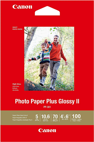 4x6, 260GSM, 100 Sheets Glossy Photo Paper</br>This paper provides rich, deep blacks and vivid colours. It has a thickness and crisp, luxurious feel of high-quality photo paper fresh from the photo lab and provides great value for a paper of this quality.