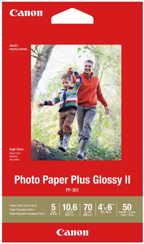 4x6, 275GSM, 50 Sheets Glossy Photo Paper</br>This paper provides rich, deep blacks and vivid colours. It has a thickness and crisp, luxurious feel of high-quality photo paper fresh from the photo lab and provides great value for a paper of this quality.
