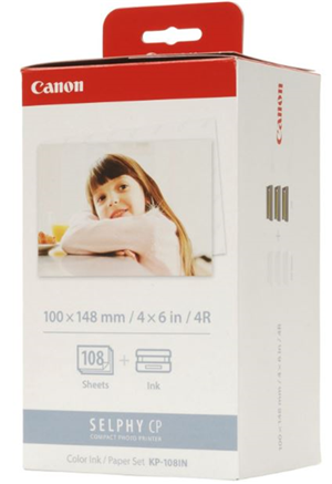 The perfect way to create personalised postcards. This pack includes postcard size photos for 108 sheets and colour ink cassette for 108 printouts.</br>Compatible with old and new SELPHY printers: CP800/CP810/CP900/CP1000/CP1200/CP1300.