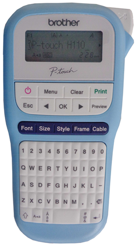 PTH110 &#124; P-Touch Durable Label Maker</br>Functions 	Supporting up to 12mm TZ tape</br>Print Speed 	20mm / sec</br>Tape Cutter 	Manual</br>Tape Type 	TZ laminated & non-laminated</br>Tape Widths (mm) 	3.5, 6, 9, 12</br>Separate adaptor is AD5000ES (BAD5000)</br>$20 Cashback
