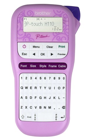 PTH110 &#124; P-Touch Durable Label Maker</br>Functions 	Supporting up to 12mm TZ tape</br>Print Speed 	20mm / sec</br>Tape Cutter 	Manual</br>Tape Type 	TZ laminated & non-laminated</br>Tape Widths (mm) 	3.5, 6, 9, 12</br>Separate adaptor is AD5000ES (BAD5000)