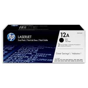 Compatible With: LaserJet 1010, 1012, 1015, 1018, 1020, 1020 Plus, 1022, 3015, 3020 3030, 3050, 3050Z, 3052, 3055, M1005 mfp, M1319f mfp</br>Yield ~2,000 Pages Per Cartridge (2 Cartridges) (at 5% Coverage)