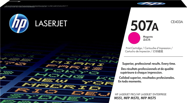 Compatible With: LaserJet Enterprise 500 Color MFP M575dn, M575f, M570dn, M570dw, LaserJet Enterprise Color Flow MFP M575c</br>Yield: ~6,000 Pages (at 5% Coverage)