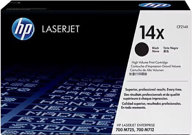 Compatible With: LaserJet M712dn, M712xh, M725dn, M725f, M725z, Yield ~17,500 Pages (at 5% Coverage)