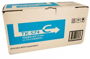 TK574C, Compatible With: FS-C5400DN</br>Yield ~12,000 Pages (at 5% Coverage)