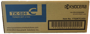 TK584C, Compatible with: FS-C5150, FS-P6021CDN</br>Yield ~2,800 Pages (at 5% Coverage)
