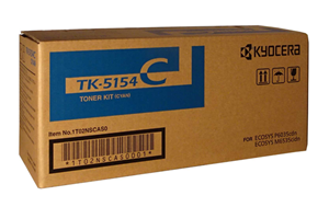 TK5154C, Compatible with: FS-P6035CDN, M6535cidn</br>Yield ~10,000 Pages (at 5% Coverage)