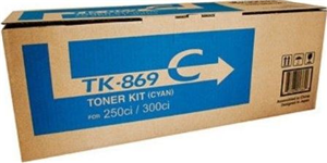 TK869C, Compatible With: TASKalfa 250i, 300i,  Yield ~12,000 Pages (at 5% Coverage)