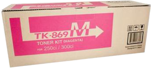 TK869M, Compatible With: TASKalfa 250i, 300i,  Yield ~12,000 Pages (at 5% Coverage)