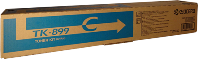 TK899C, Compatible: FS-C8020MFP, FS-C8025MFP, FS-C8520MFP, FS-C8525MFP</br>Yield ~6,000 Pages (at 5% Coverage)</br>