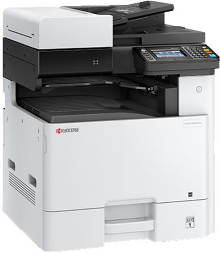 Print/Scan/Copy, Duplex, USB/Gigabit Ethernet, 24ppm (A4, Mono/Colour), 12ppm (A3, Mono/Colour), TK8119K Black Toner [KY5880, ~12000 Pages, TK-8119K], TK8119C/M/Y Colour Toners [KY5881,2,3, ~6000 Pages, TK-8119C/M/Y], PF470 Additional Paper Tray [KC5284, 500 Sheet, A4], PF471 Additional Paper Tray [KC5281, 1000 Sheet, A4], 1GB DDR DIMM Module [KC9126],  3 Year Onsite Waranty.