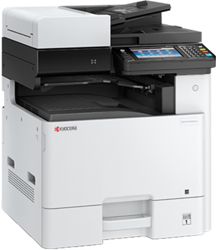 Print/Scan/Copy, Duplex, USB/Gigabit Ethernet, 30ppm (A4, Mono/Colour), 13ppm (A3, Mono/Colour), TK8119K Black Toner [KY5880, ~12000 Pages, TK-8119K], TK8119C/M/Y Colour Toners [KY5881,2,3, ~6000 Pages, TK-8119C/M/Y], PF470 Additional Paper Tray [KC5284, 500 Sheet, A4], PF471 Additional Paper Tray [KC5281, 1000 Sheet, A4], 1GB DDR DIMM Module [KC9126],  3 Year Onsite Warranty. EOFY