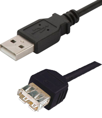 USB A Male <=> USB A Female, USB 2.0 compliant, 5 metre length