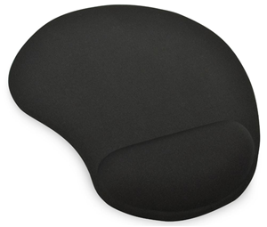 Ergonomically designed mouse pads 
Gel filled pad supporting the wrist 
Black. Dimensions: 225mm x 180mm x 30mm