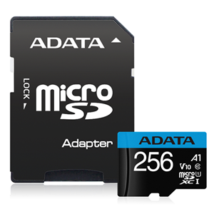 256GB microSD, R/W performance up to 100MB / 25MB per sec, UHS Speed: Class 1, Speed Class: Class 10, Video Speed Class: V10, Includes Micro SD to SD card adapter, A1 standard for quicker and smoother execution of Android APPs